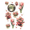 Rice decoupage paper tulip flowers A4 ITD R393