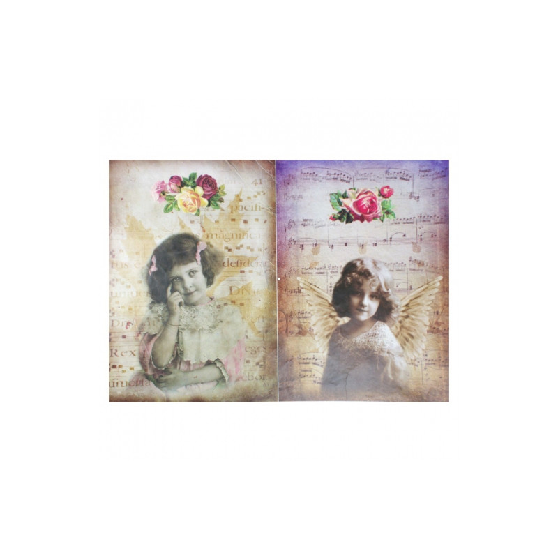 Decoupage paper 35x50cm calambour DGE120 retro girl