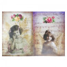 Papier do decoupage 35x50cm calambour DGE120 retro dziewczynka nuty -