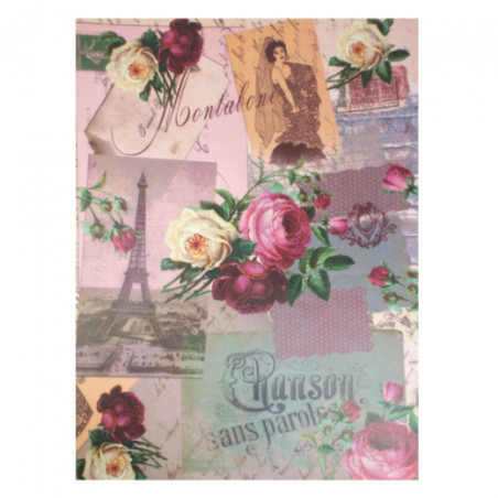 Decoupage paper 35x50cm calambour DGE125 paris roses