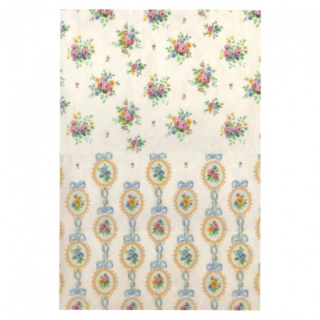 Calambour digital rice paper for decoupage flower ornament DGR261 32x4