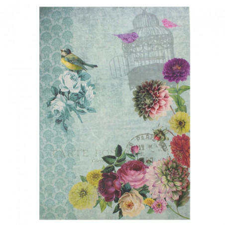Calambour digital papier ryżowy do decoupage kwiaty klatka DGR221 - sk