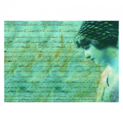 Rice decoupage paper woman subtitles 30x50cm calambour PAU60