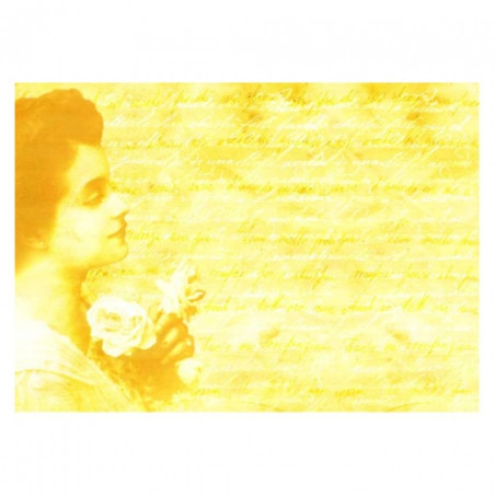 Rice decoupage paper woman 30x50cm calambour PAU64