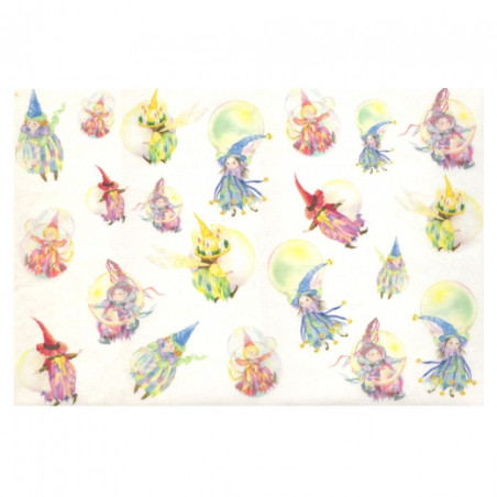 Rice decoupage paper fairies 30x50cm calambour PAU13