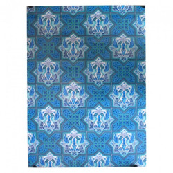 Papier do decoupage 50x70cm calambour CAL293 ornament niebieski - skle