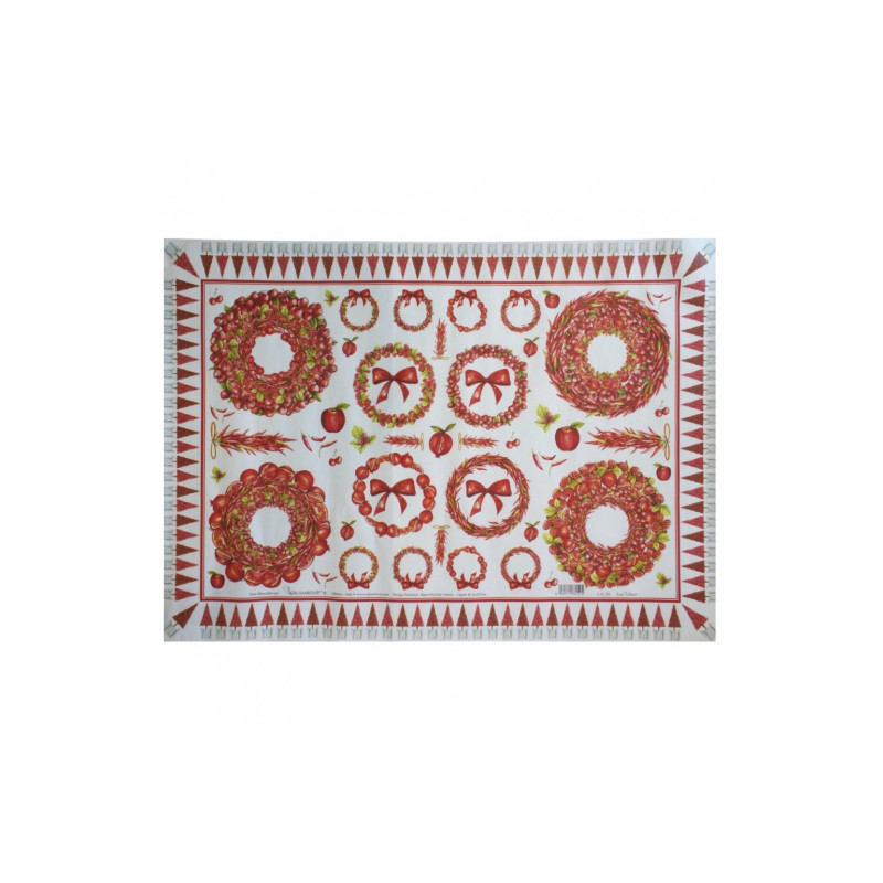 Papier do decoupage 50x70cm calambour CAL252E owoce kokardki - sklep p