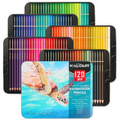 Kalour premium wet & dry set of 120 watercolor pencils