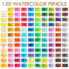Kalour premium wet & dry set of 120 watercolor pencils