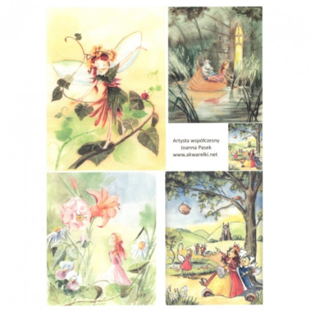 Decoupage paper soft A4 ITD S093 fairytale motifs