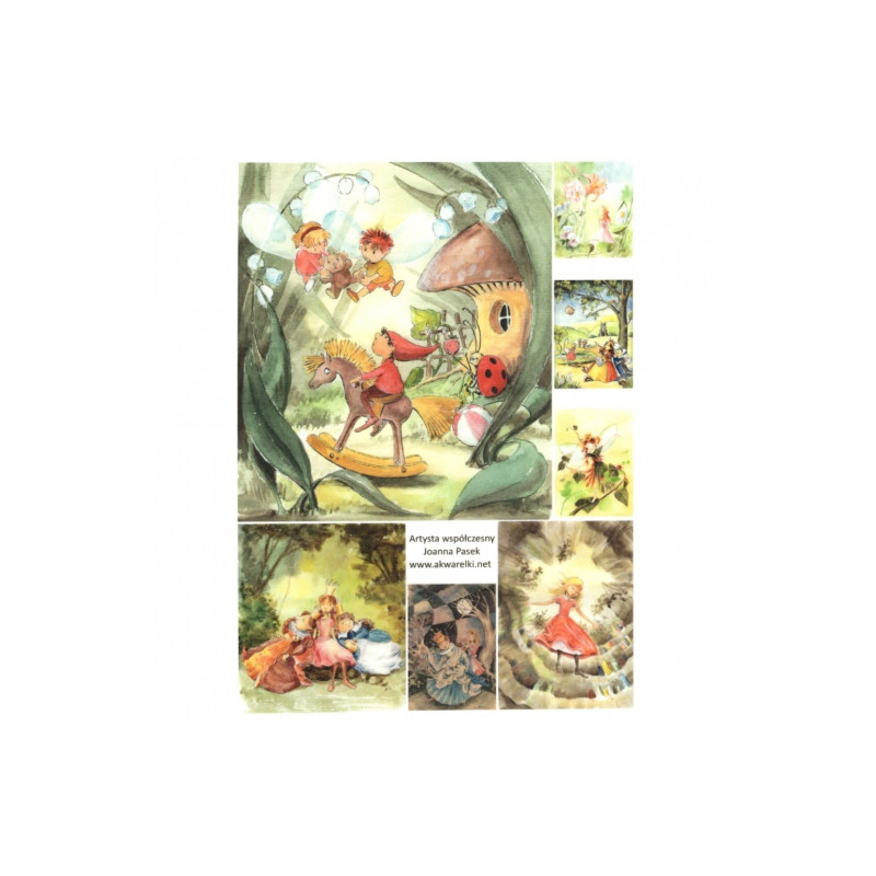 Decoupage paper soft A4 ITD S094 fairytale motifs