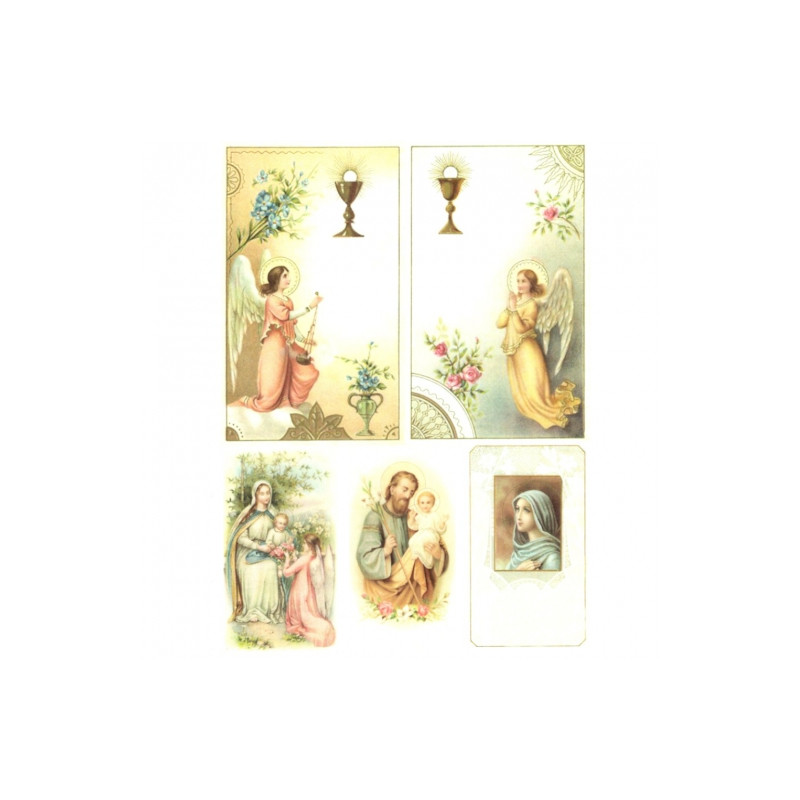 Papier do decoupage soft komunia A4 ITD S236- sklep plastyczny szał dl