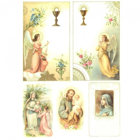 Papier do decoupage soft komunia A4 ITD S236- sklep plastyczny szał dl