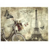 Decoupage paper soft paris butterfly bike A4 ITD S271