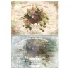 Decoupage paper soft vintage flowers A4 ITD S273
