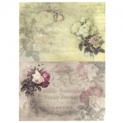 Papier do decoupage soft vintage róże A4 ITD S275 - sklep plastyczny s