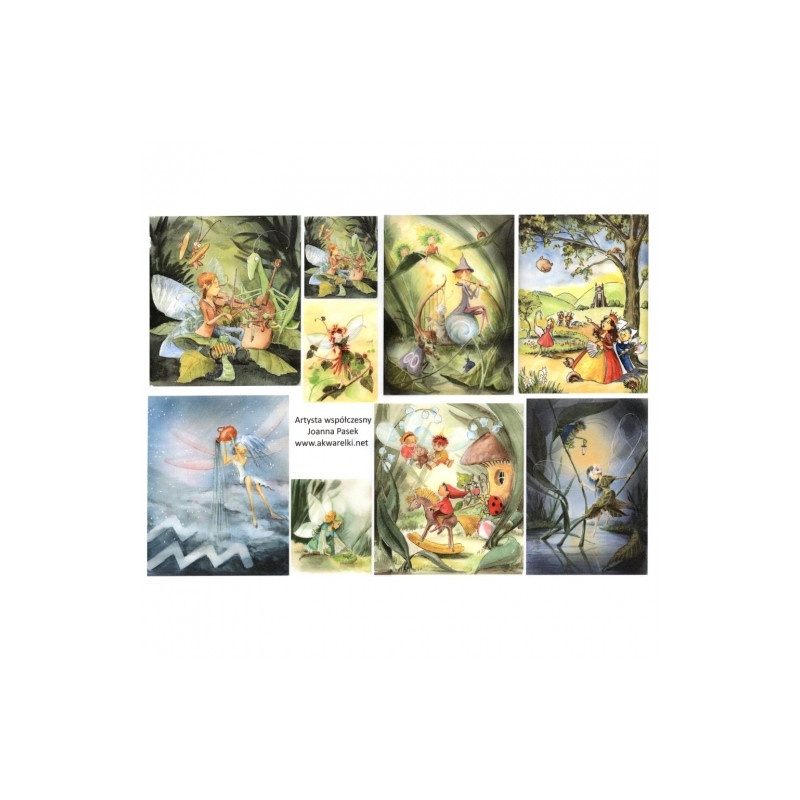 Papier do decoupage A3 ITD 0235 bajkowe motywy - sklep plastyczny szał