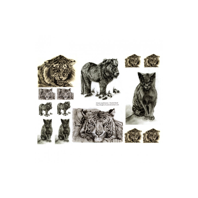 Decoupage paper A3 ITD 0268 animals