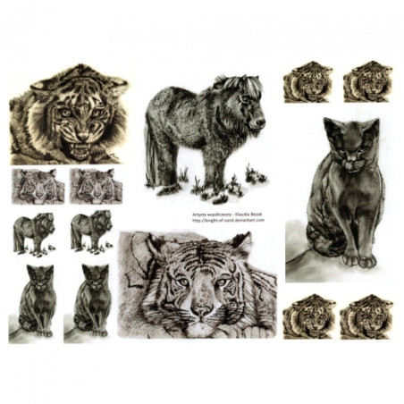 Decoupage paper A3 ITD 0268 animals
