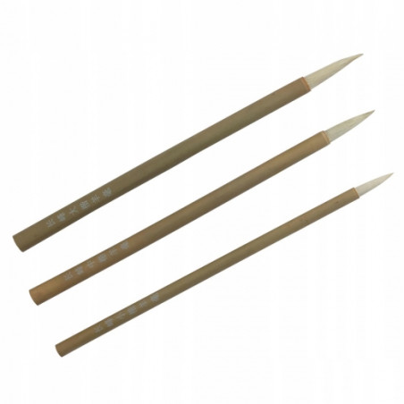 Kangrui set of 3 goat hair brushes for chinese calligraphy