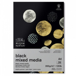 Blok Winsor&Newton black mixed media 200g 25ark- sklep plastyczny szał