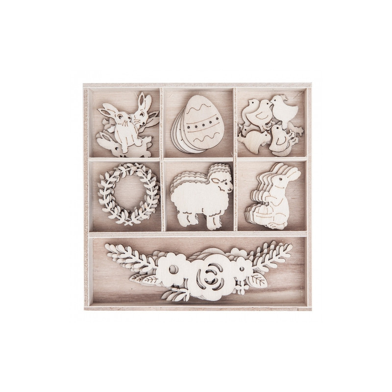 DP Craft wooden shapes easter 35 pcs