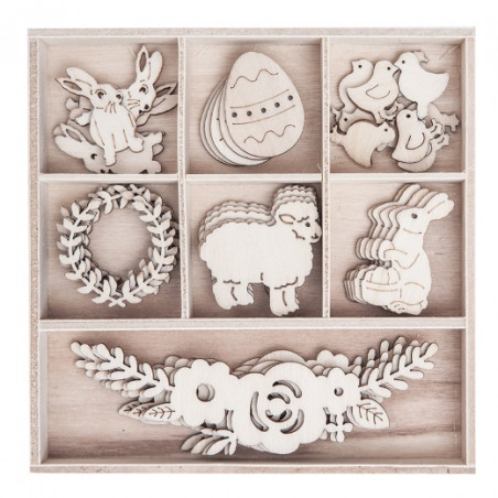 DP Craft wooden shapes easter 35 pcs