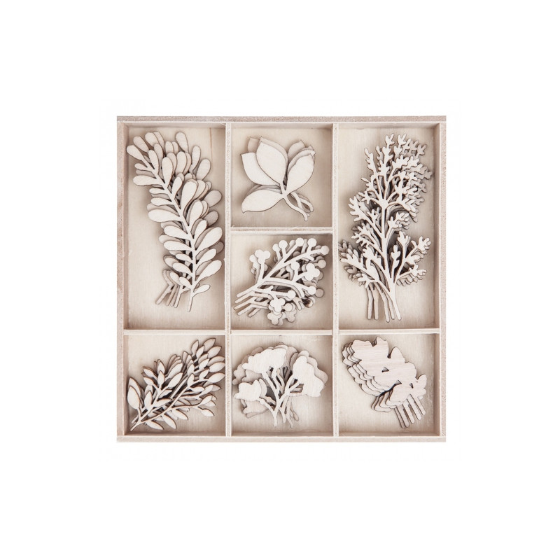 DP Craft kształty z drewna gałązki 35szt- sklep plastyczny szał dla pl