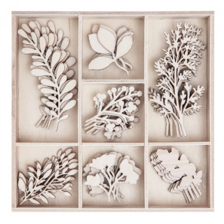 DP Craft kształty z drewna gałązki 35szt- sklep plastyczny szał dla pl