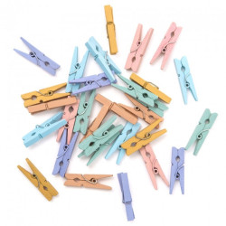DP Craft mini wooden pegs 30 pcs raindbow