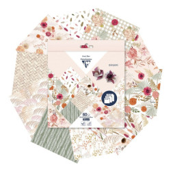 Clairefontaine papier origami dried flowers 10x10 15x15 20x20 cm 60ark