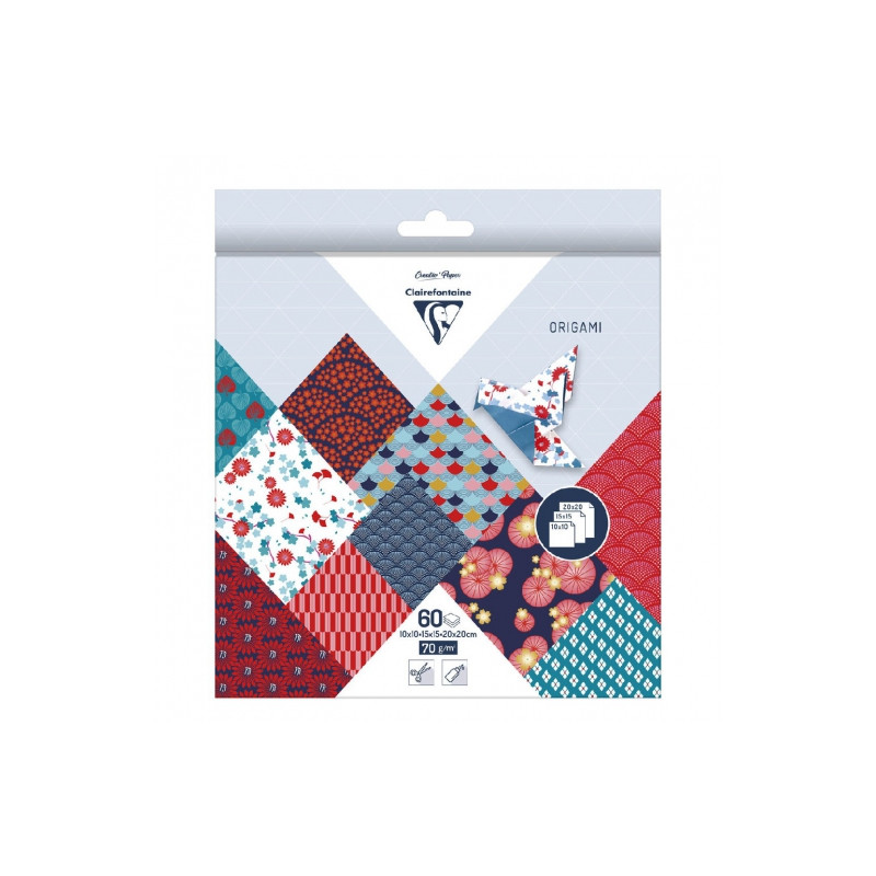 Clairefontaine origami paper hanayo 10x10 15x15 20x20 cm 60ark