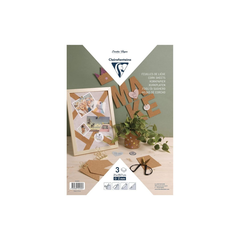 Clairefontaine korek w arkuszach A4 3ark- sklep plastyczny szał dla pl