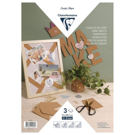 Clairefontaine cork sheets A4 3 sheets