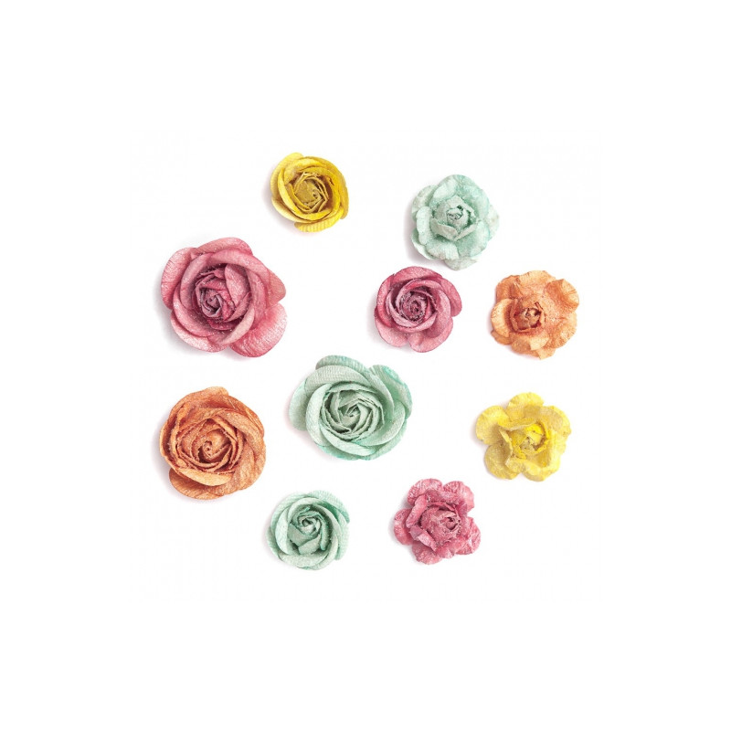 DP Craft paper roses boho 10 pcs
