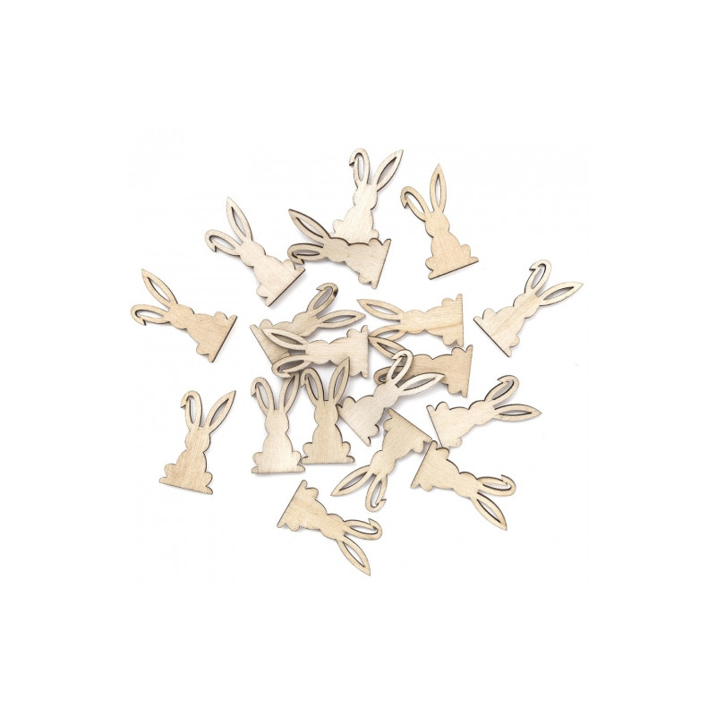 DP Craft drewniane króliczki 2x4cm 18szt- sklep plastyczny szał dla pl