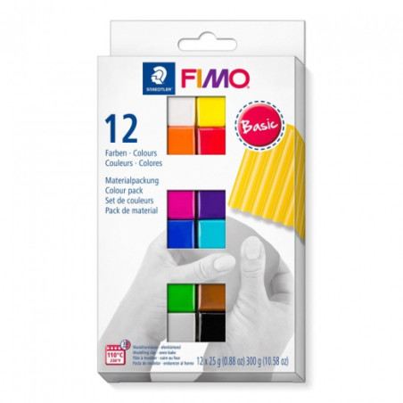 Fimo modelling clay basic 12 kostek x25g