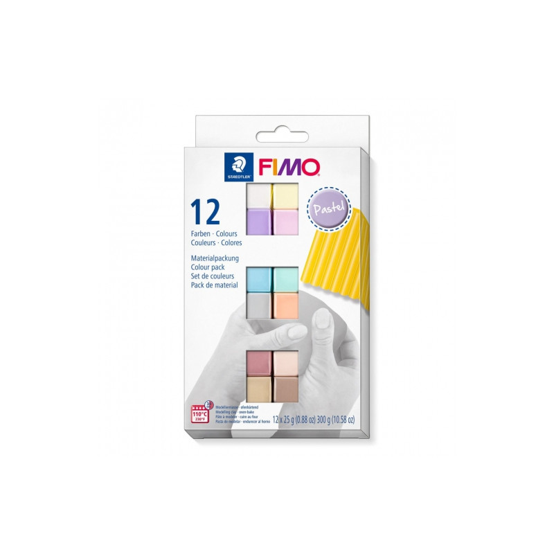 Fimo modelling clay pastel 12 blocks x25g