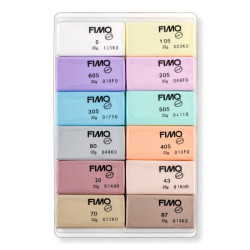 Fimo modelina zestaw pastel 12 kostek x25g- sklep plastyczny szał dla