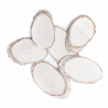 DP Craft bielone plastry drewna owal 5-8 cm 6szt- sklep plastyczny sza