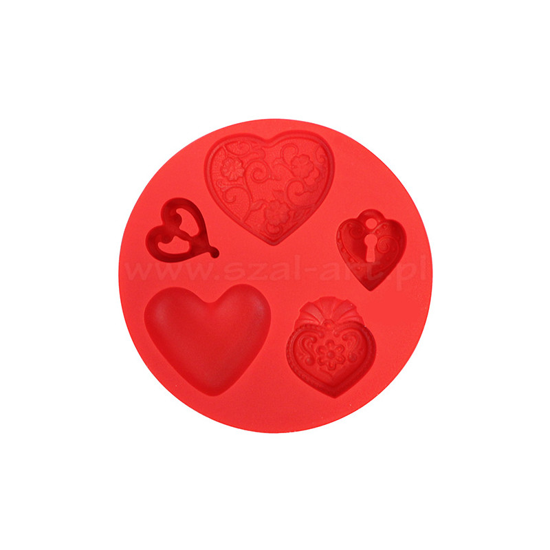 Silicone molds Fimo - hearts