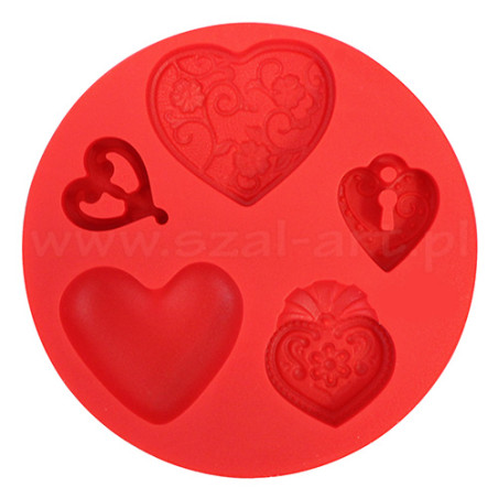 Silicone molds Fimo - hearts