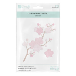 DP Craft zestaw wykrojników gałązka i kwiat magnolii 2szt- sklep plast