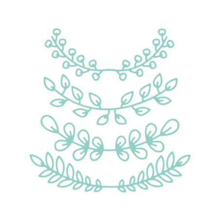 DP Craft zestaw wykrojników gałązki 4szt.-sklep plastyczny szał dla pl