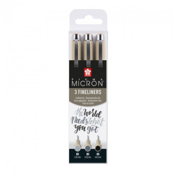 Sakura pigma micron black and grey set 3pcs