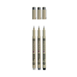 Sakura pigma micron black and grey set 3pcs