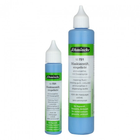 Schmincke masking blue fluid in pen