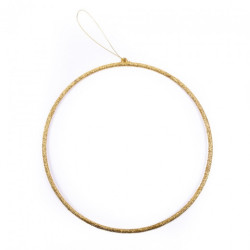 DP Craft glitter ring with hanger 25cm gold