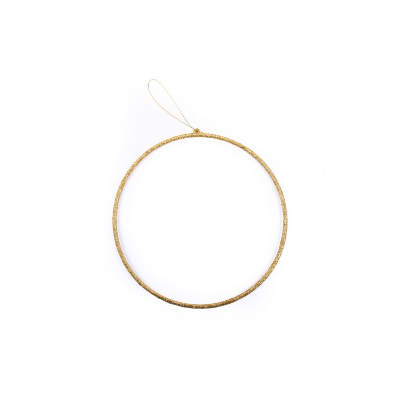 DP Craft obręcz brokatowa z zawieszką 25cm złota- sklep plastyczny sza