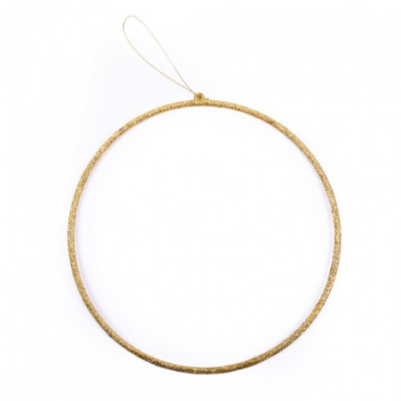 DP Craft glitter ring with hanger 25cm gold